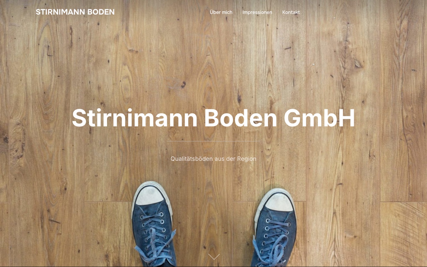 Die alte Website: ein generisches WordPress-Template ohne jede Handlungsaufforderung